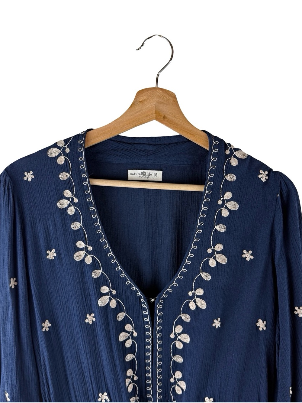 Natural Life Brae Embroidered Maxi Dress Womens M Boho Festival Relaxed - Picture 4 of 7